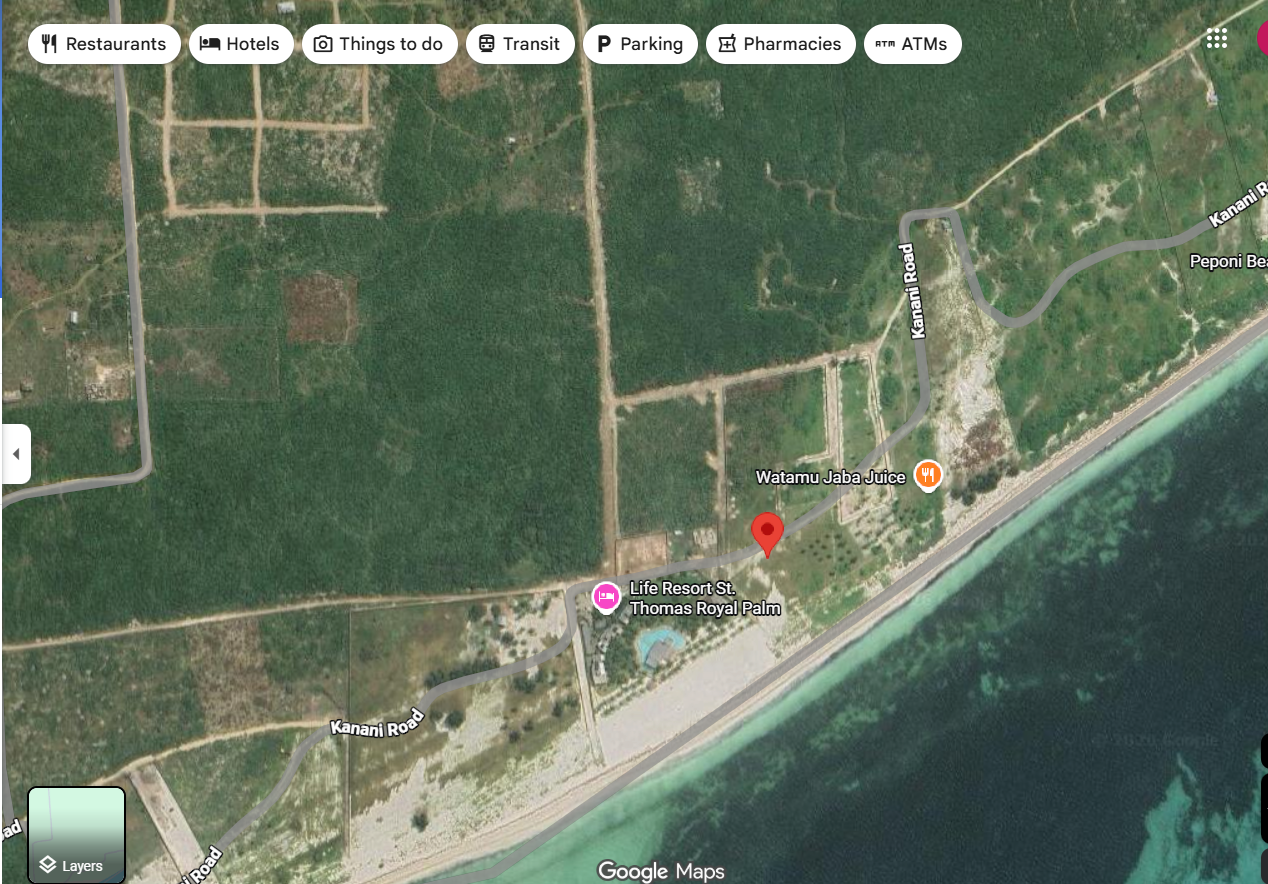 Quarter acre 2nd row for sale in Watamu Sandy beach St THomas quarter acre for sale