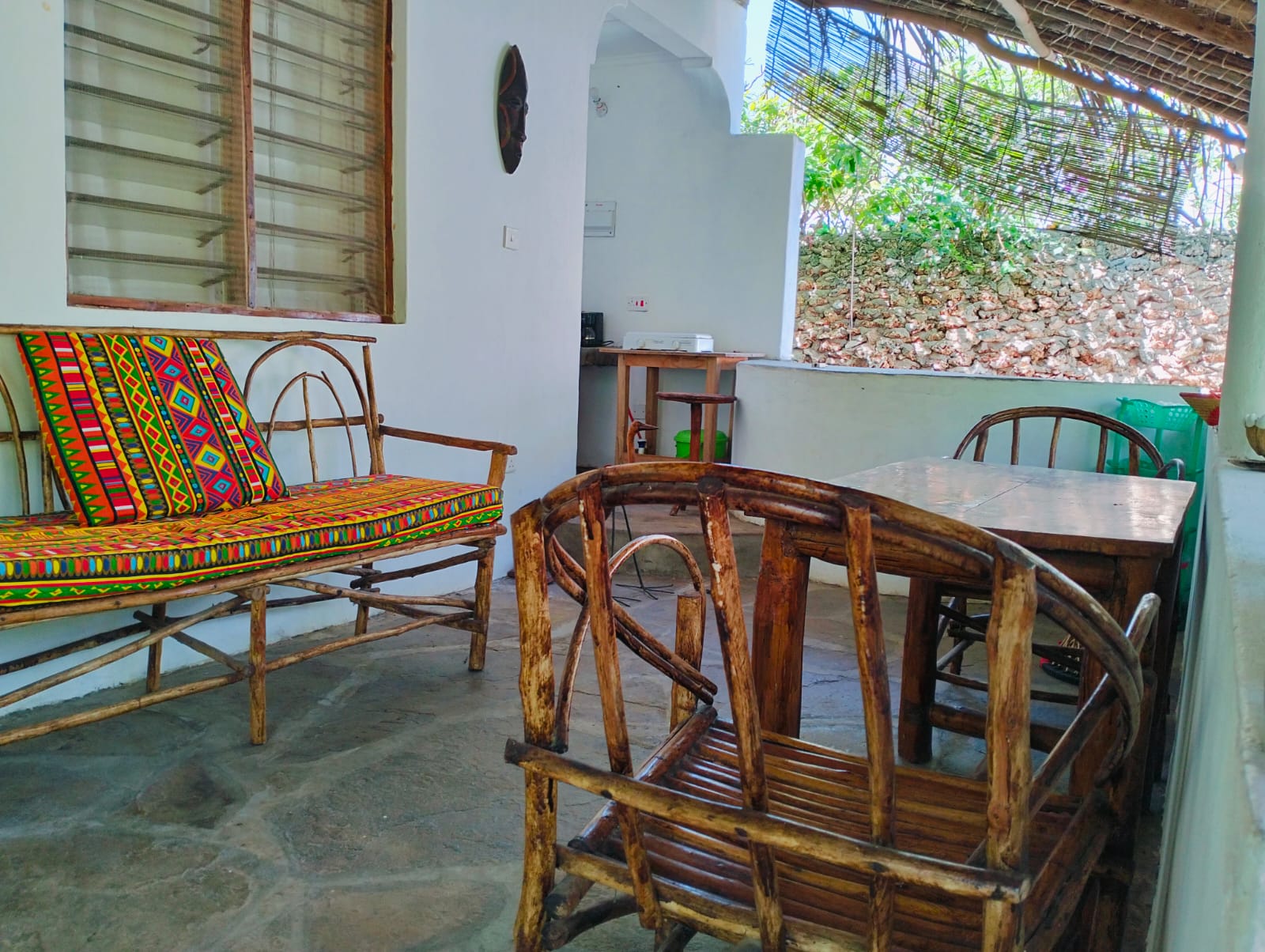 For sale: Three solar-powered bungalows in Watamu, just 15 minutes from the beach. Each en-suite one-bedroom chalet features stylish furnishings, a kitchenette, and shares a lush garden with a gazebo. Secure parking for three cars and priced at 13.5M ONO, offering excellent investment potential.