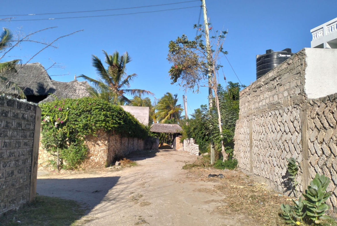 walled 0.5 acre plot for sale in Watamu