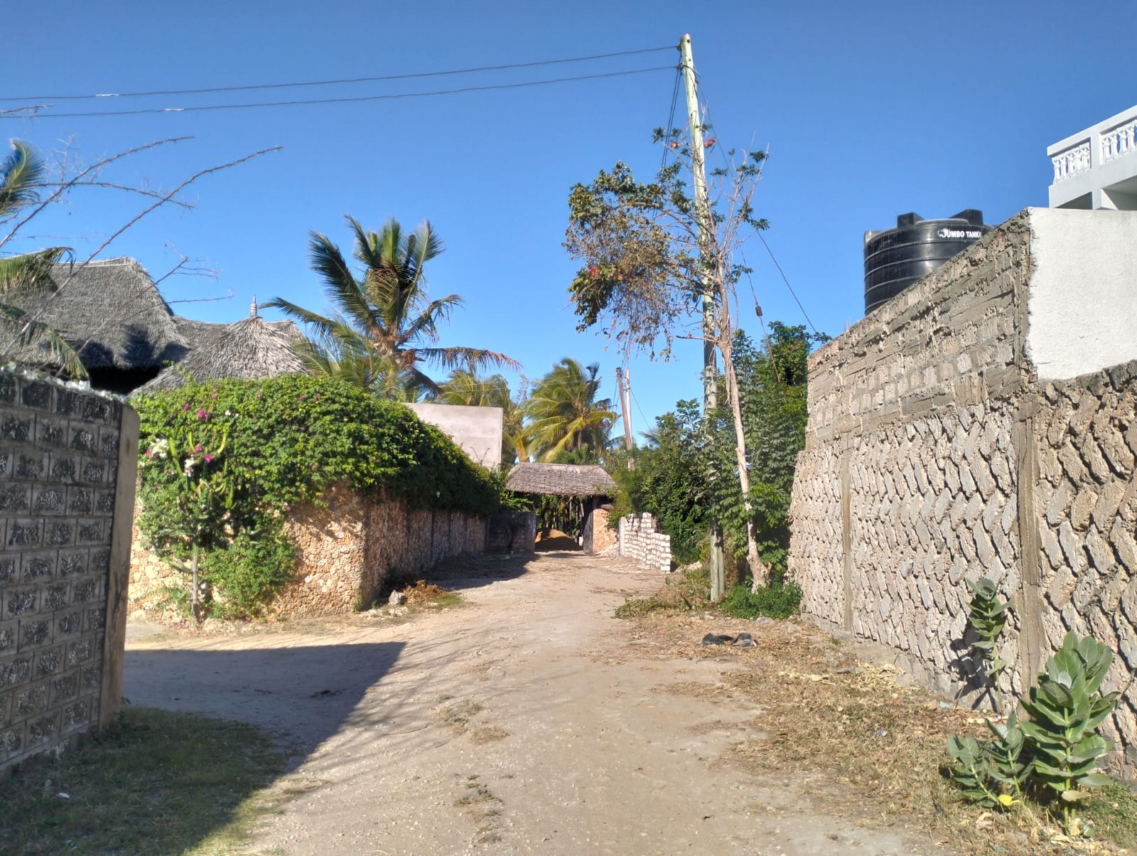 walled 0.5 acre plot for sale in Watamu