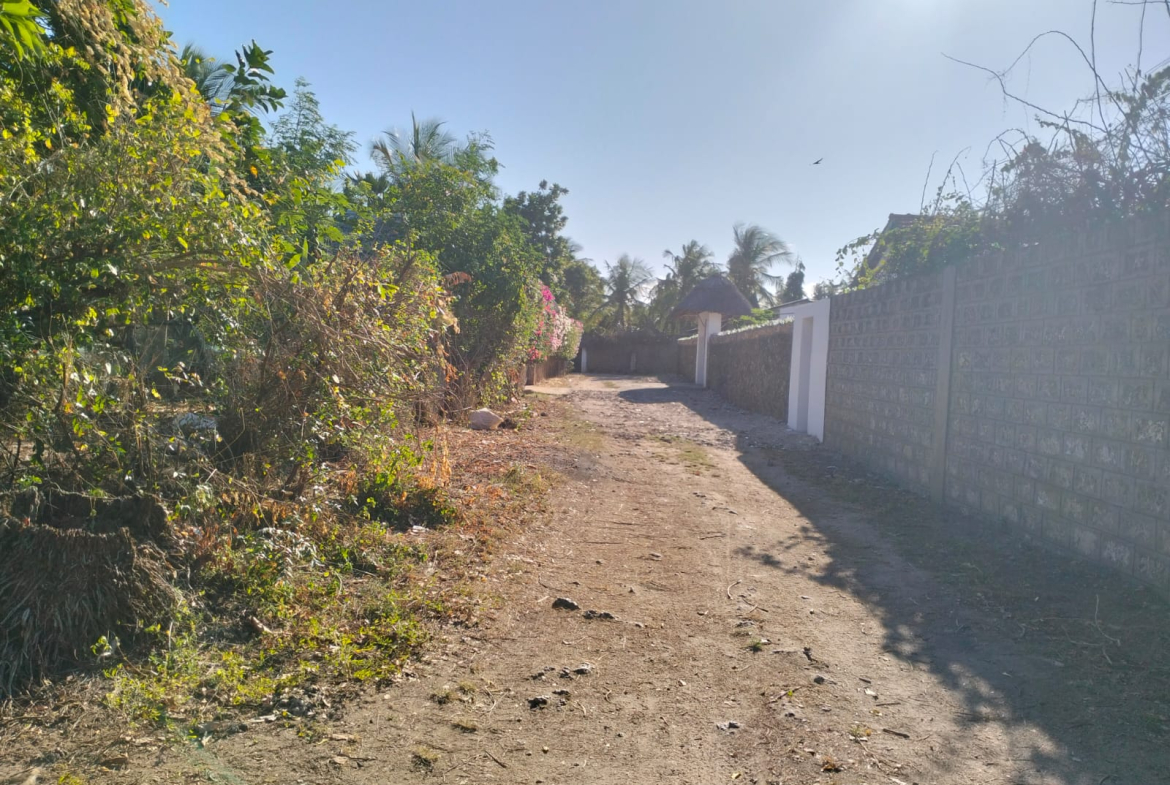 walled 0.5 acre plot for sale in Watamu