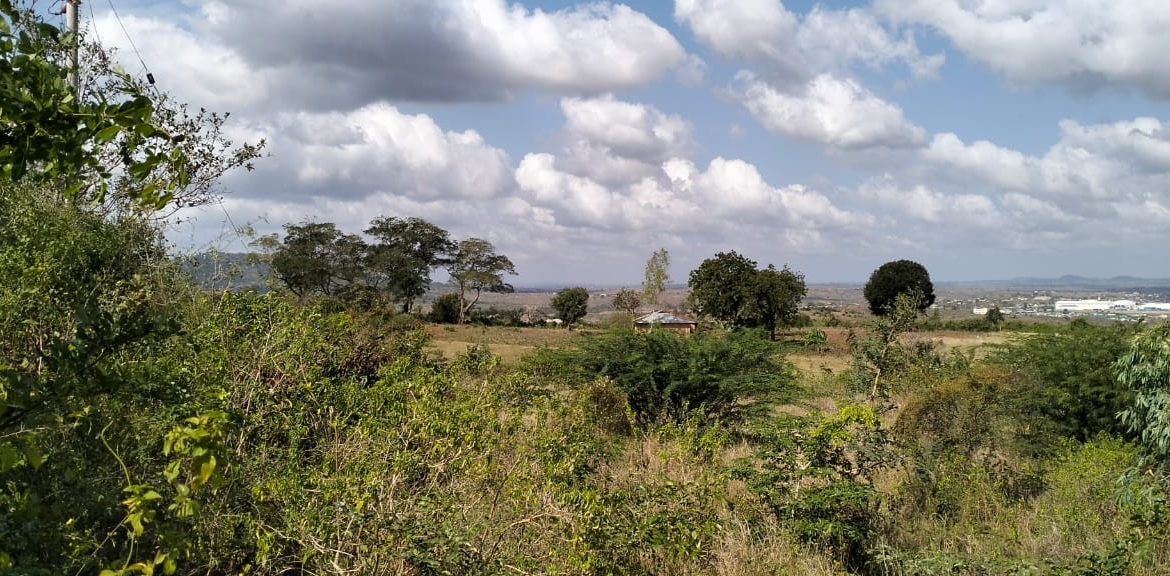 4.86 acres in Mazeras (Bonje), 1.2km off Mombasa Road. Solid rock, all-weather access, 3-phase power, panoramic Port Reitz views. Asking KSh 30.2M. Contact Mkaazi.