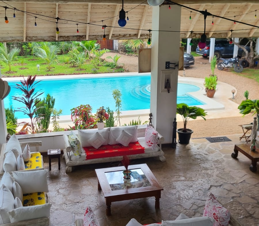 Exceptional short-stay villa for corporate retreats and private events. 5 ensuite bedrooms, pool, rooftop terrace and dedicated in-house chef. Contact Mkaazi Real Estate for packages and viewings.