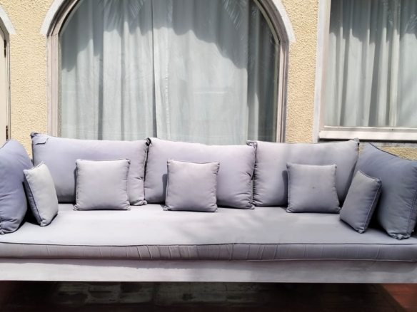 For Sale: Furnished 4BR Moroccan-style beachfront villa on Silversands Beach, Malindi. Ocean-view Jacuzzi, pool, DSQ, art-filled garden. USD 500K.