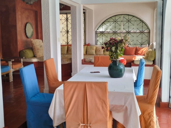 For Sale: Furnished 4BR Moroccan-style beachfront villa on Silversands Beach, Malindi. Ocean-view Jacuzzi, pool, DSQ, art-filled garden. USD 500K.