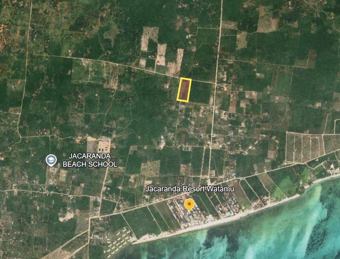 Prime 3-acre land for sale in Watamu’s Jacaranda area—totaling Ksh 36M—ideal for holiday homes, boutique resorts, and land banking. Only 1.4KM from Jacaranda Beach with a clean title and excellent access.