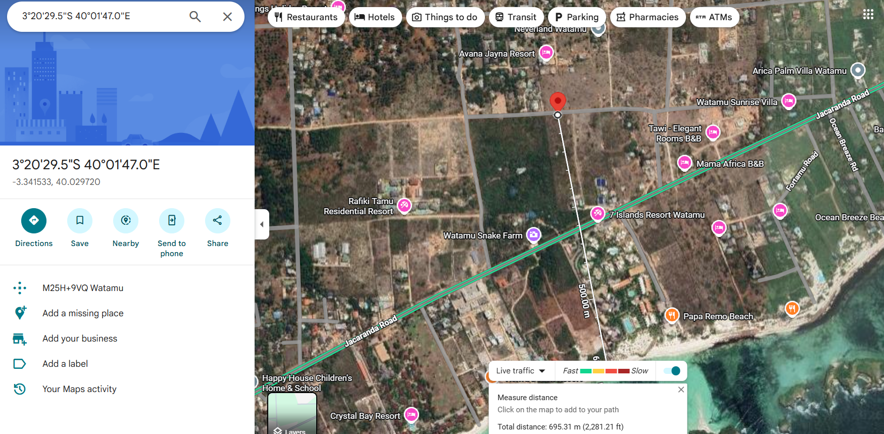 Quarter acres for sale Watamu, snake park