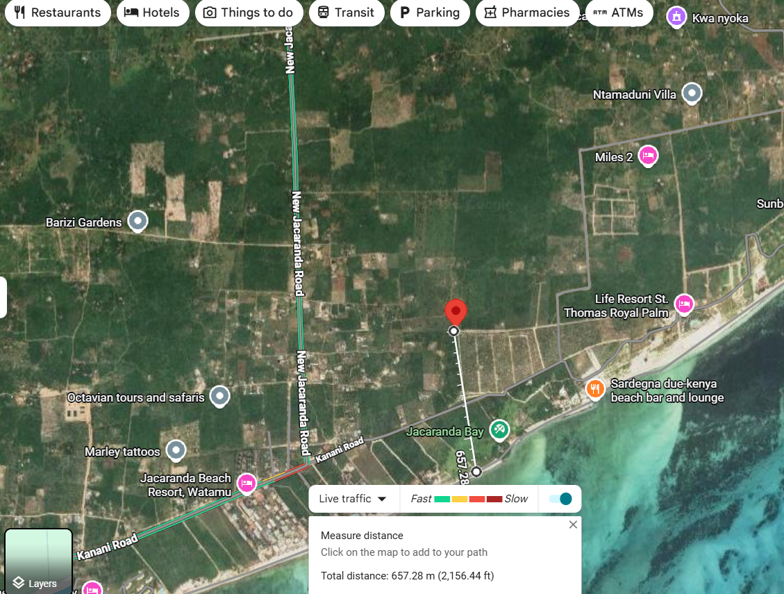 13 Acres for sale in Watamu, Jacaranda