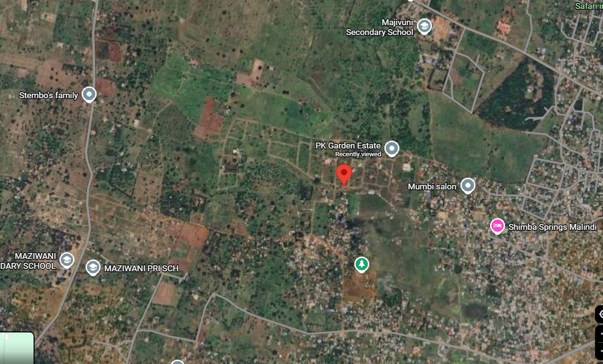 P.K Gardens Estate Resdential plots for sale in Malindi