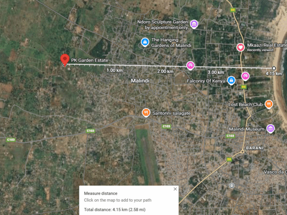 P.K Gardens Estate Resdential plots for sale in Malindi