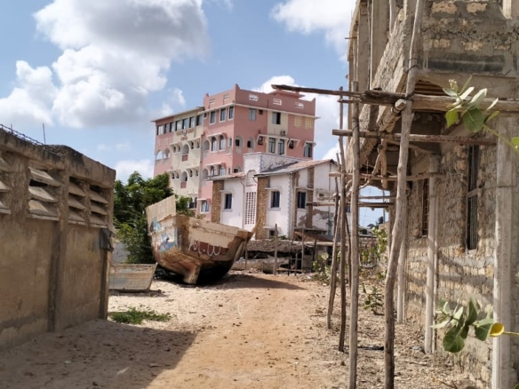 Quarter-acre second-row beach plot for sale in Lamu Wyoni with foundation and well, ideal for luxury coastal living or investment.