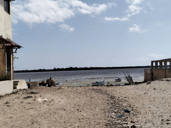 Quarter-acre second-row beach plot for sale in Lamu Wyoni with foundation and well, ideal for luxury coastal living or investment.