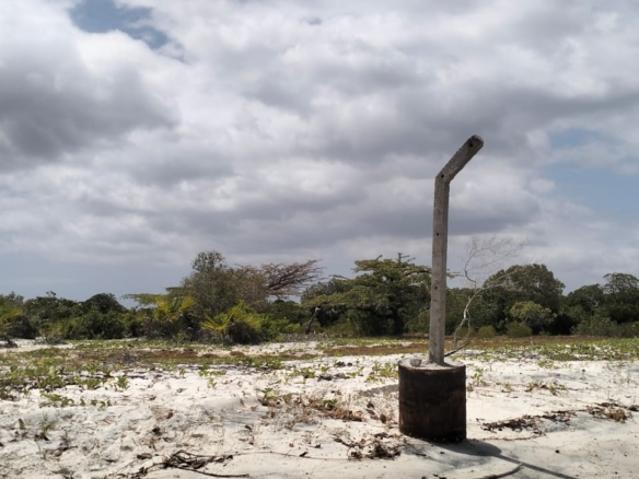 1.9-acre sandy beachfront property for sale in Mtangawanda Bori Lamu next to Bori Hotel, ideal for resort or luxury development.