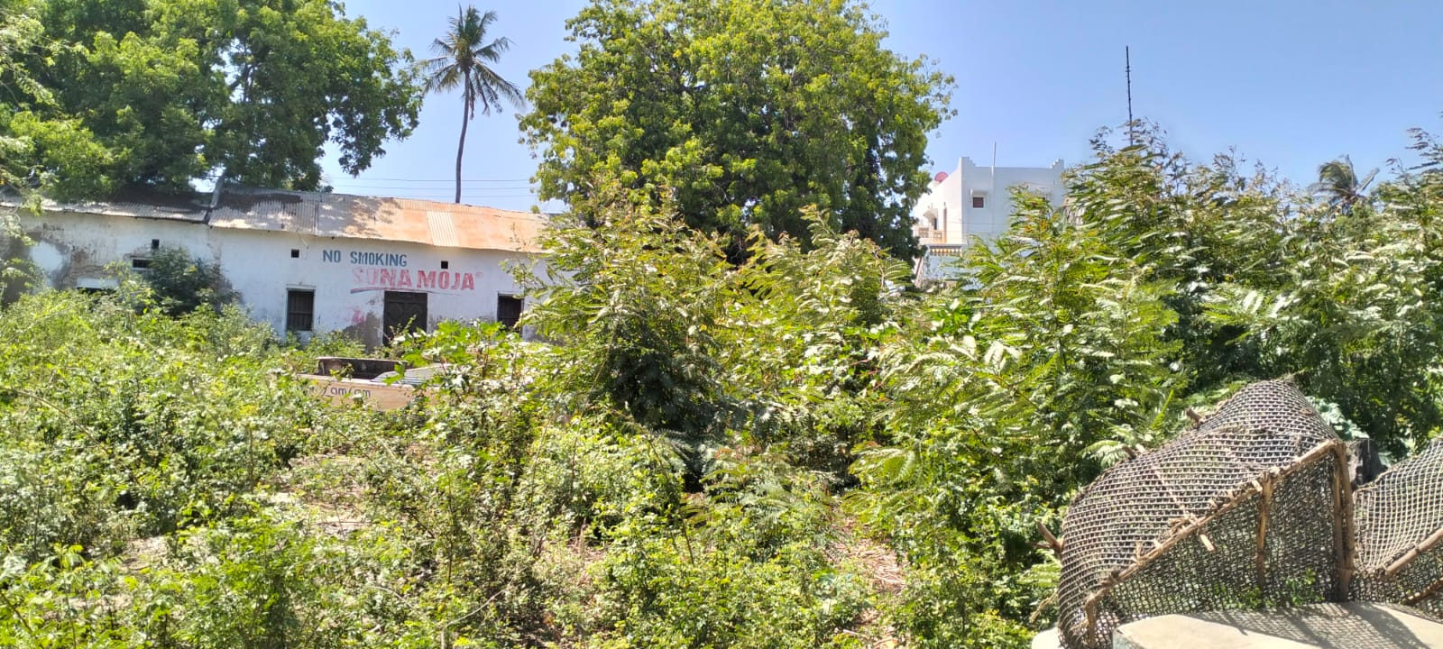 0.4-acre walled plot for sale in Lamu Town suitable for residential, hotel, or commercial development.