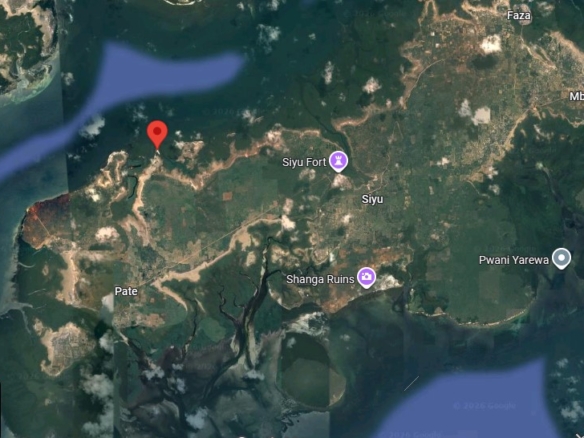 Coastal land parcels ranging from 2.2 to 3.7 acres for sale on Pate Island, Lamu at KES 1.7M per acre.