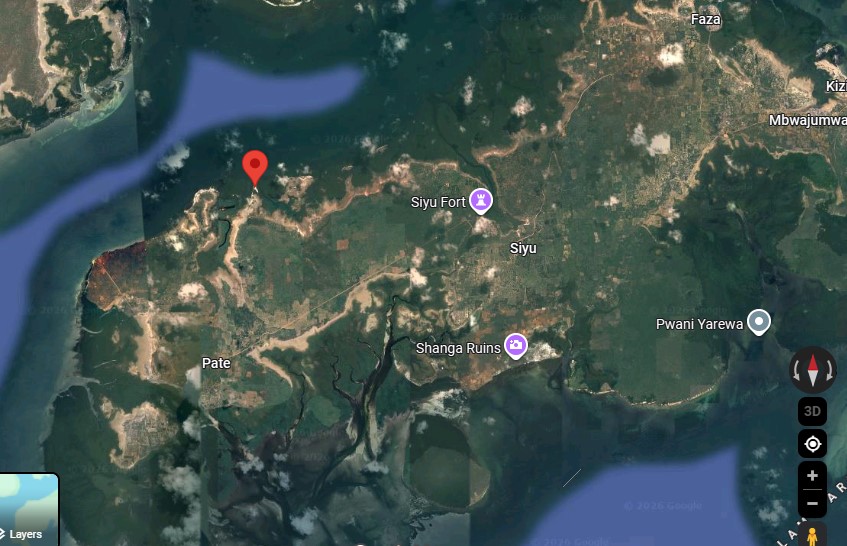 Coastal land parcels ranging from 2.2 to 3.7 acres for sale on Pate Island, Lamu at KES 1.7M per acre.