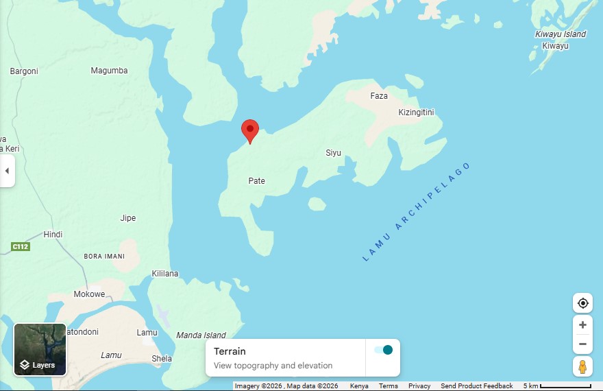 1.9-acre sandy beachfront property for sale in Mtangawanda Bori Lamu next to Bori Hotel, ideal for resort or luxury development.