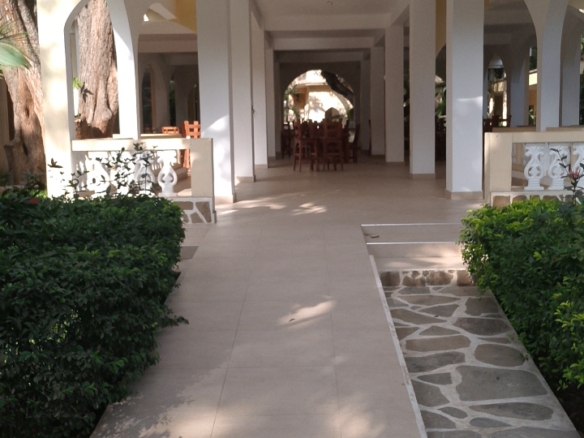 Prime restaurant space to let near Oasis Mall along Lamu Road, featuring high visibility, busy street frontage, and proximity to the beach.