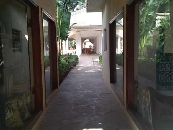 Prime restaurant space to let near Oasis Mall along Lamu Road, featuring high visibility, busy street frontage, and proximity to the beach.