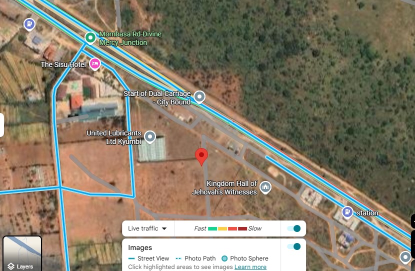 20 acres of prime commercial land for sale near Kyumbi Town at Machakos Junction, just 30 meters from Mombasa Road.