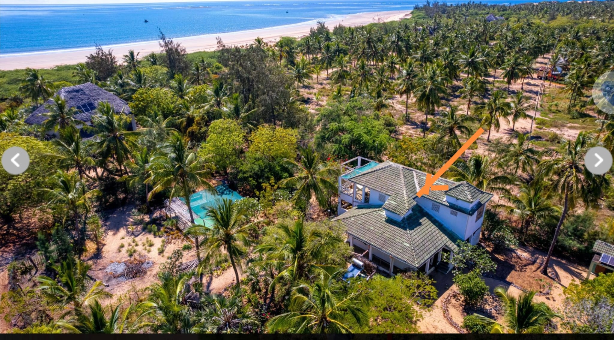 3-bedroom coastal home on 1-acre titled plot in Che Shale with solar panels, rainwater harvesting, balcony, and verandah. Expansion potential on adjoining 3/4-acre land.