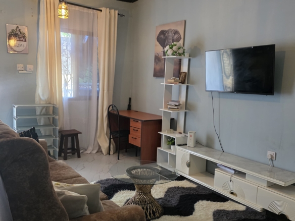 Furnished 1-bedroom shortlet apartment in Kibokoni Malindi with Wi-Fi, AC, parking, and kitchen for KES 3,500 per night.