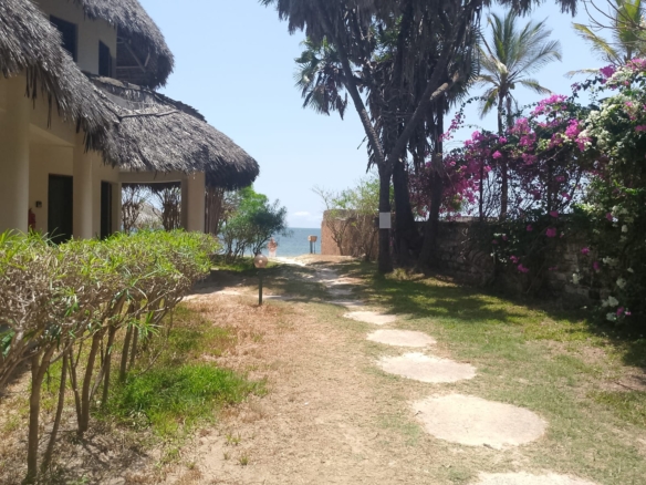 2-bedroom beachfront apartment for sale in Park Marine Estate Malindi with ocean views, gated security, and access via Silversands Road.