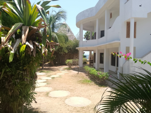 2-bedroom beachfront apartment for sale in Park Marine Estate Malindi with ocean views, gated security, and access via Silversands Road.
