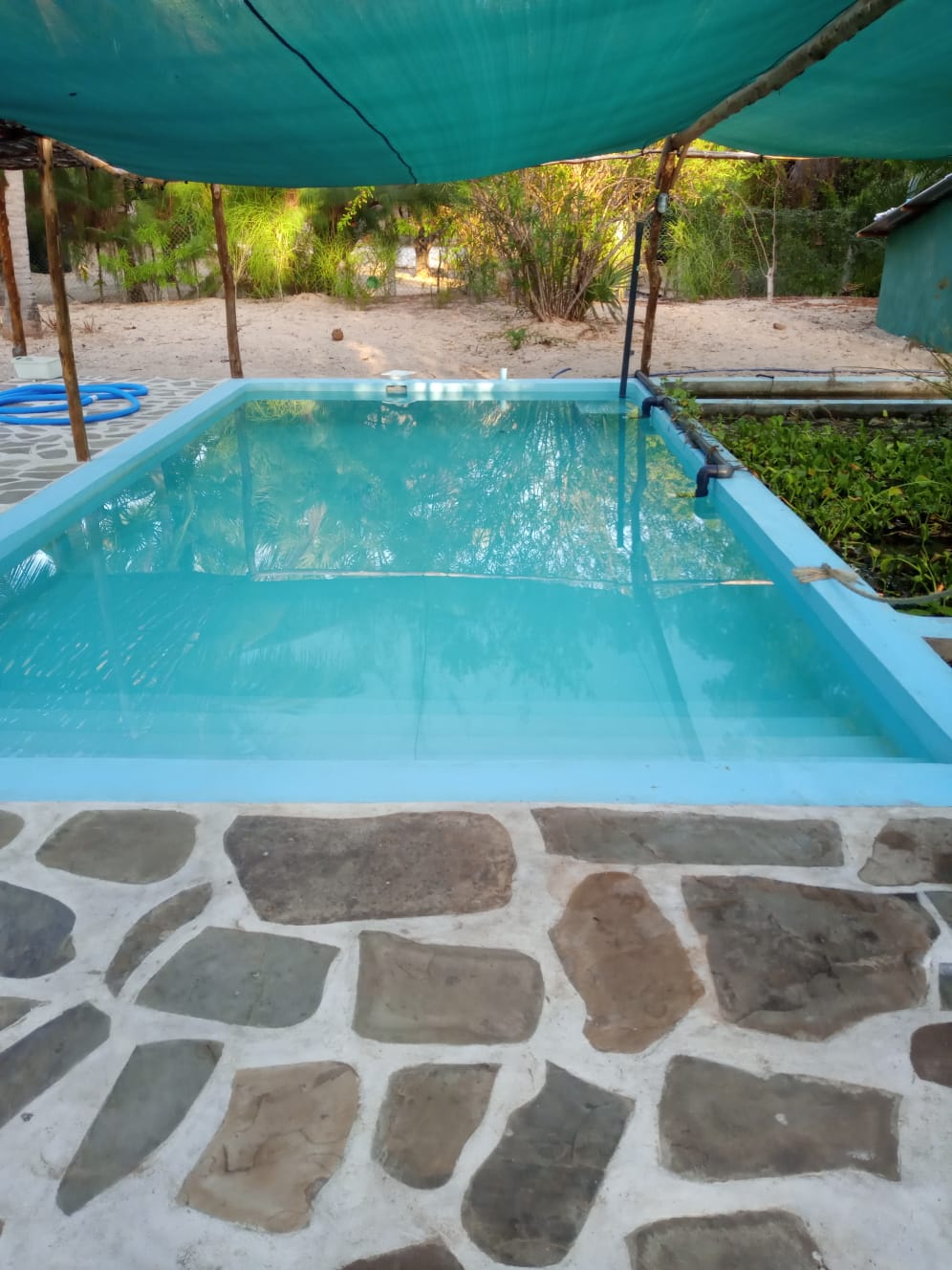 3-bedroom coastal home on 1-acre titled plot in Che Shale with solar panels, rainwater harvesting, balcony, and verandah. Expansion potential on adjoining 3/4-acre land.