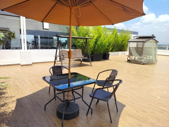 3-bedroom apartment for rent at Capital Rise Kilimani with pool, gym, rooftop lounge, and premium amenities, ideal for short and long stays.