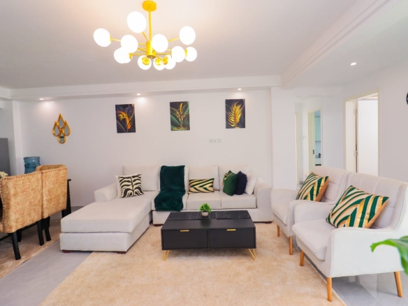 Short-stay apartments at Goldpark Homes Kilimani near Yaya Centre offering 1, 2, and 3-bedroom units from KES 10,000 per night.