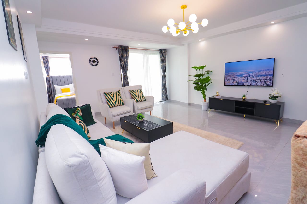 Short-stay apartments at Goldpark Homes Kilimani near Yaya Centre offering 1, 2, and 3-bedroom units from KES 10,000 per night.