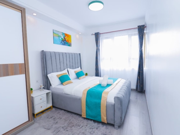 Short-stay apartments at Goldpark Homes Kilimani near Yaya Centre offering 1, 2, and 3-bedroom units from KES 10,000 per night.