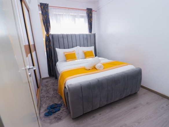 Short-stay apartments at Goldpark Homes Kilimani near Yaya Centre offering 1, 2, and 3-bedroom units from KES 10,000 per night.