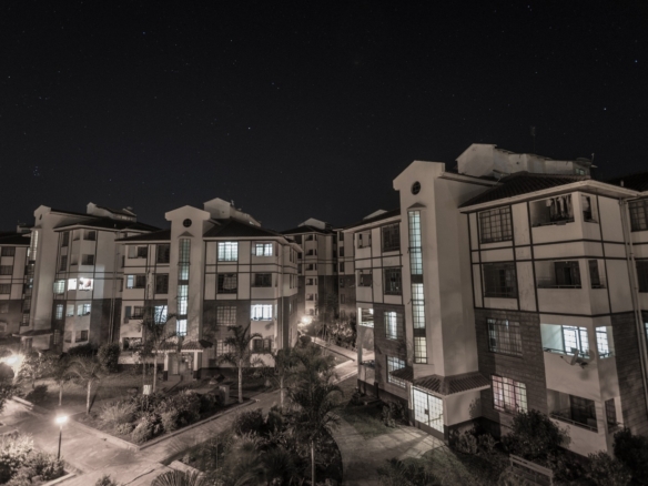 2-bedroom apartment for sale in Athi River at Sunset Boulevard Estate with tenant, balcony, and close proximity to Mombasa Road and malls.