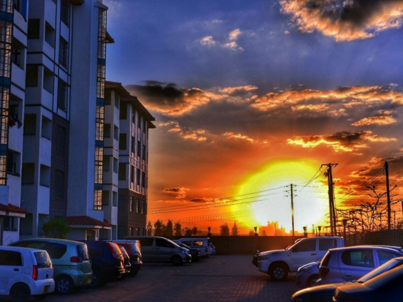 2-bedroom apartment for sale in Athi River at Sunset Boulevard Estate with tenant, balcony, and close proximity to Mombasa Road and malls.