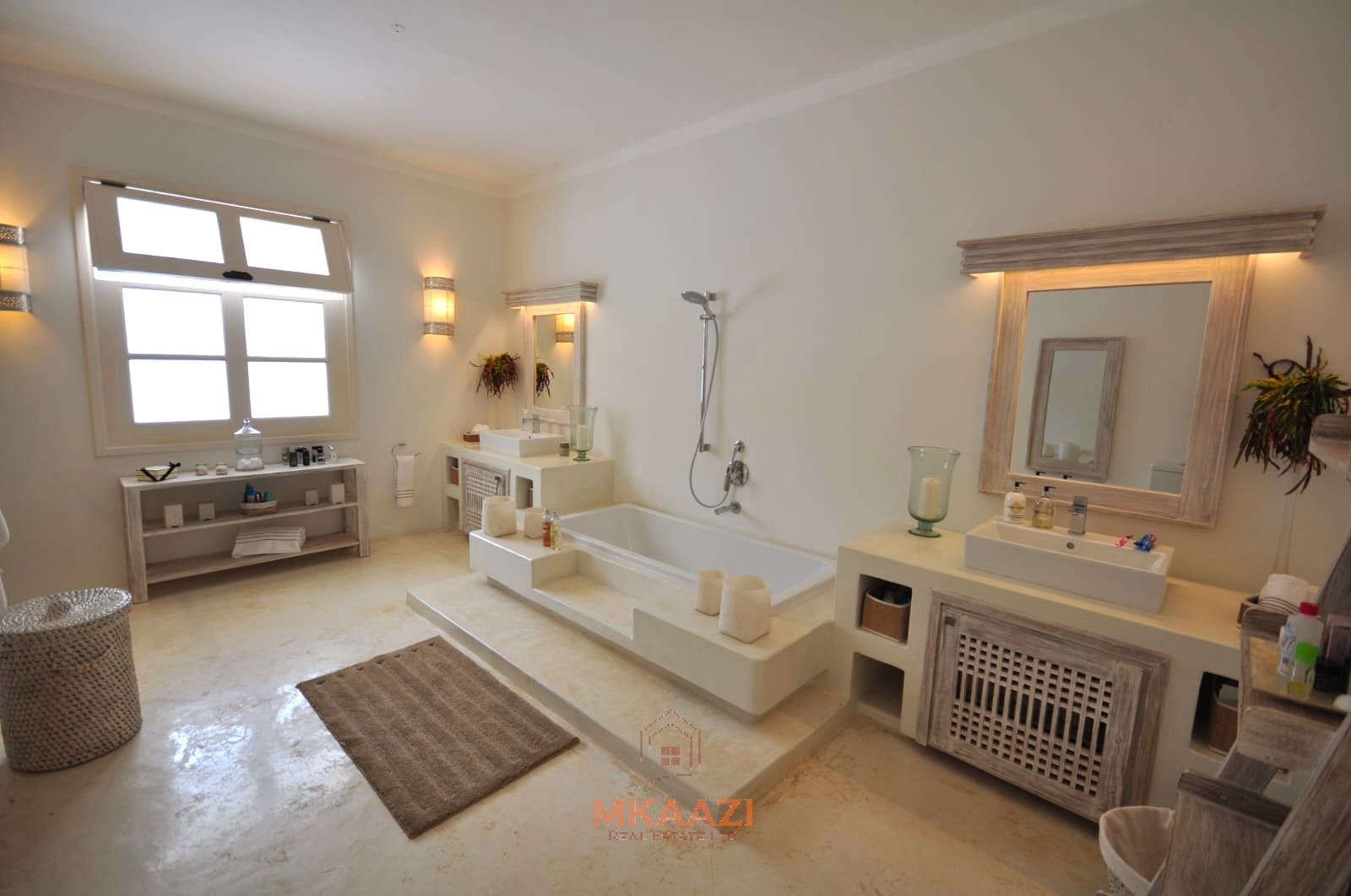 Luxury 4-bedroom villa for sale in Malindi near Casuarina Road with pool, landscaped gardens, staff quarters, and high-end finishes on 1.25 acres.