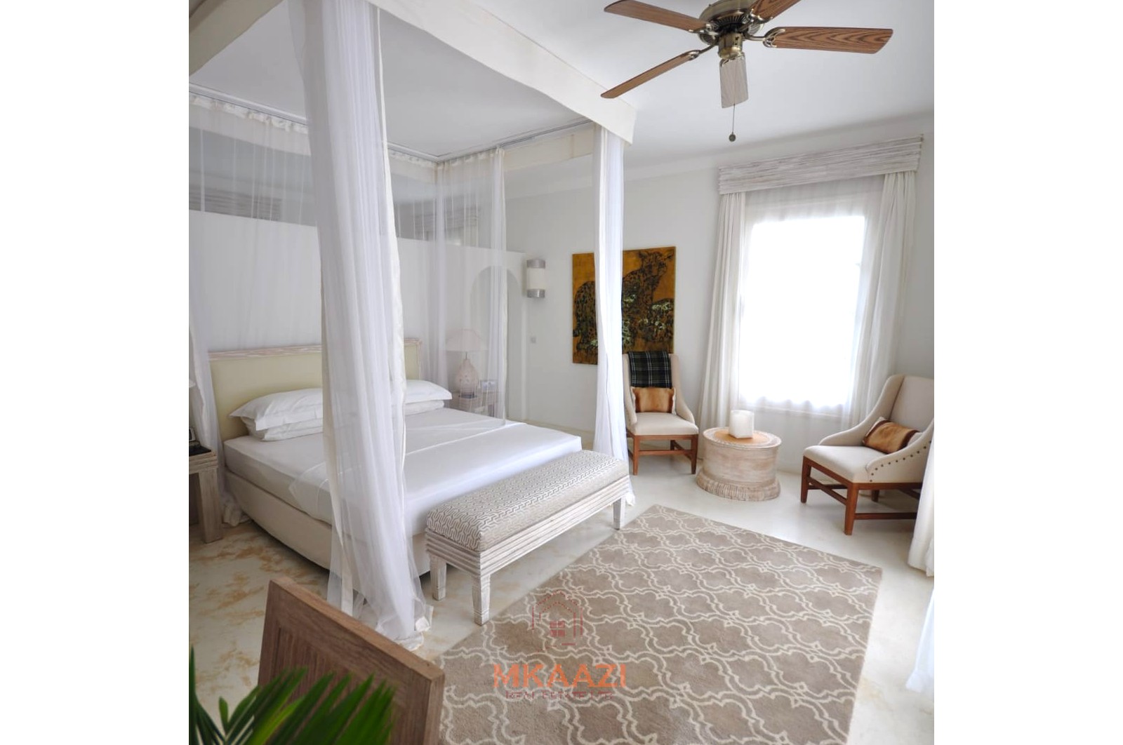 Luxury 4-bedroom villa for sale in Malindi near Casuarina Road with pool, landscaped gardens, staff quarters, and high-end finishes on 1.25 acres.