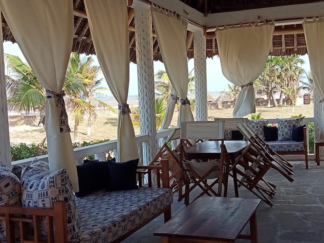 beachfront 2 bedroom villa for sale in Mambrui Malindi fully furnished villa with pool golf course and security