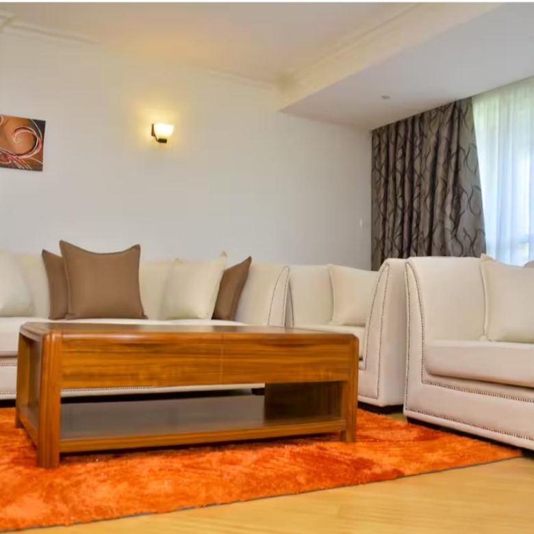 Fully furnished 2-bedroom executive suite with pool and gym in Nairobi UN Blue Zone near Fourways Estate.