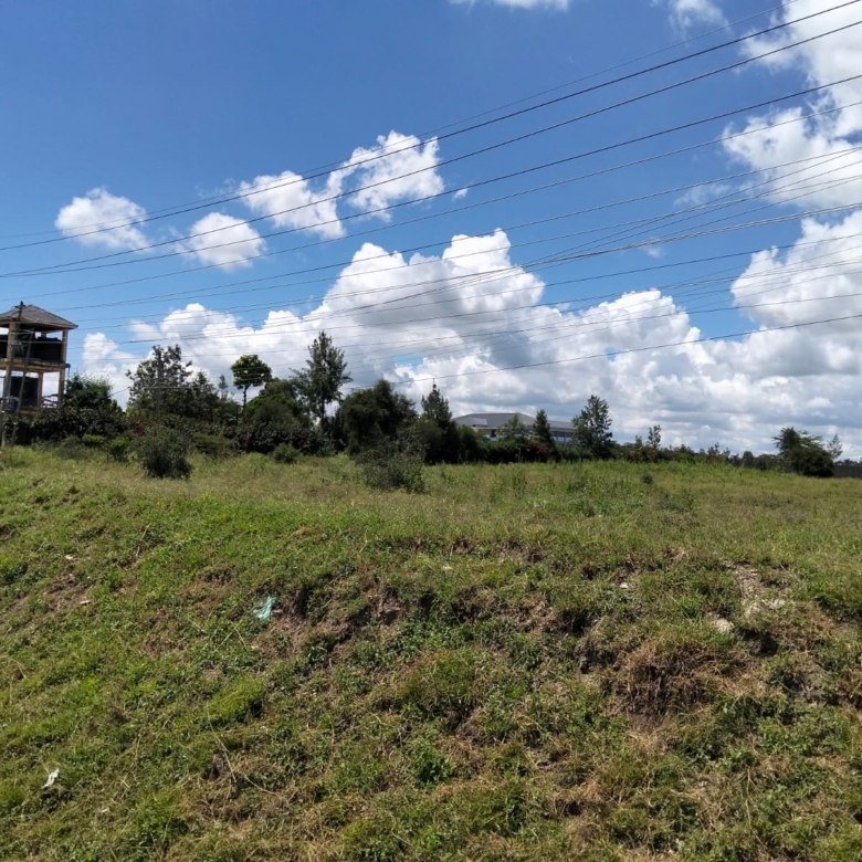 Prime 1/2-acre road frontage land for sale in Kitengela Kimalat touching main tarmac road ideal for commercial, institutional, hospitality, and residential development.