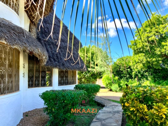Partially furnished home for rent in P.K Estate Malindi with private pool, outdoor sitting area, SQ, and storage near Lamu Road.