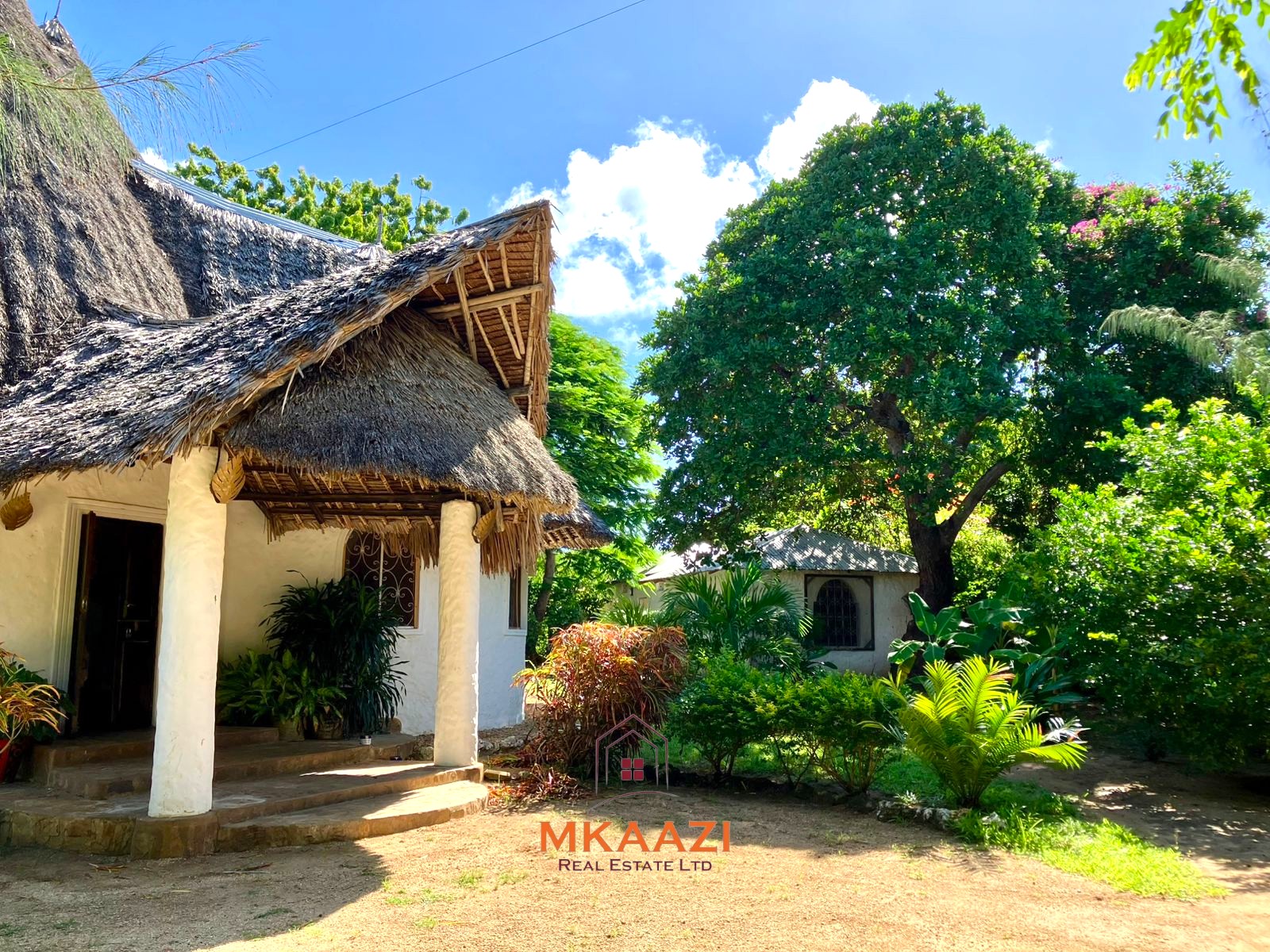Partially furnished home for rent in P.K Estate Malindi with private pool, outdoor sitting area, SQ, and storage near Lamu Road.