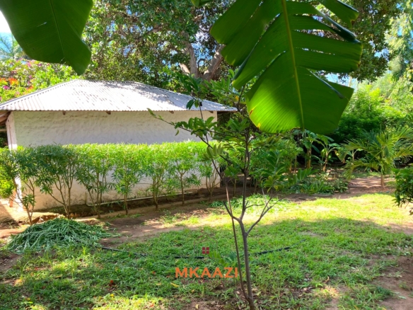 Partially furnished home for rent in P.K Estate Malindi with private pool, outdoor sitting area, SQ, and storage near Lamu Road.