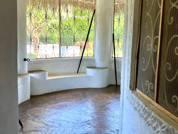 Partially furnished home for rent in P.K Estate Malindi with private pool, outdoor sitting area, SQ, and storage near Lamu Road.