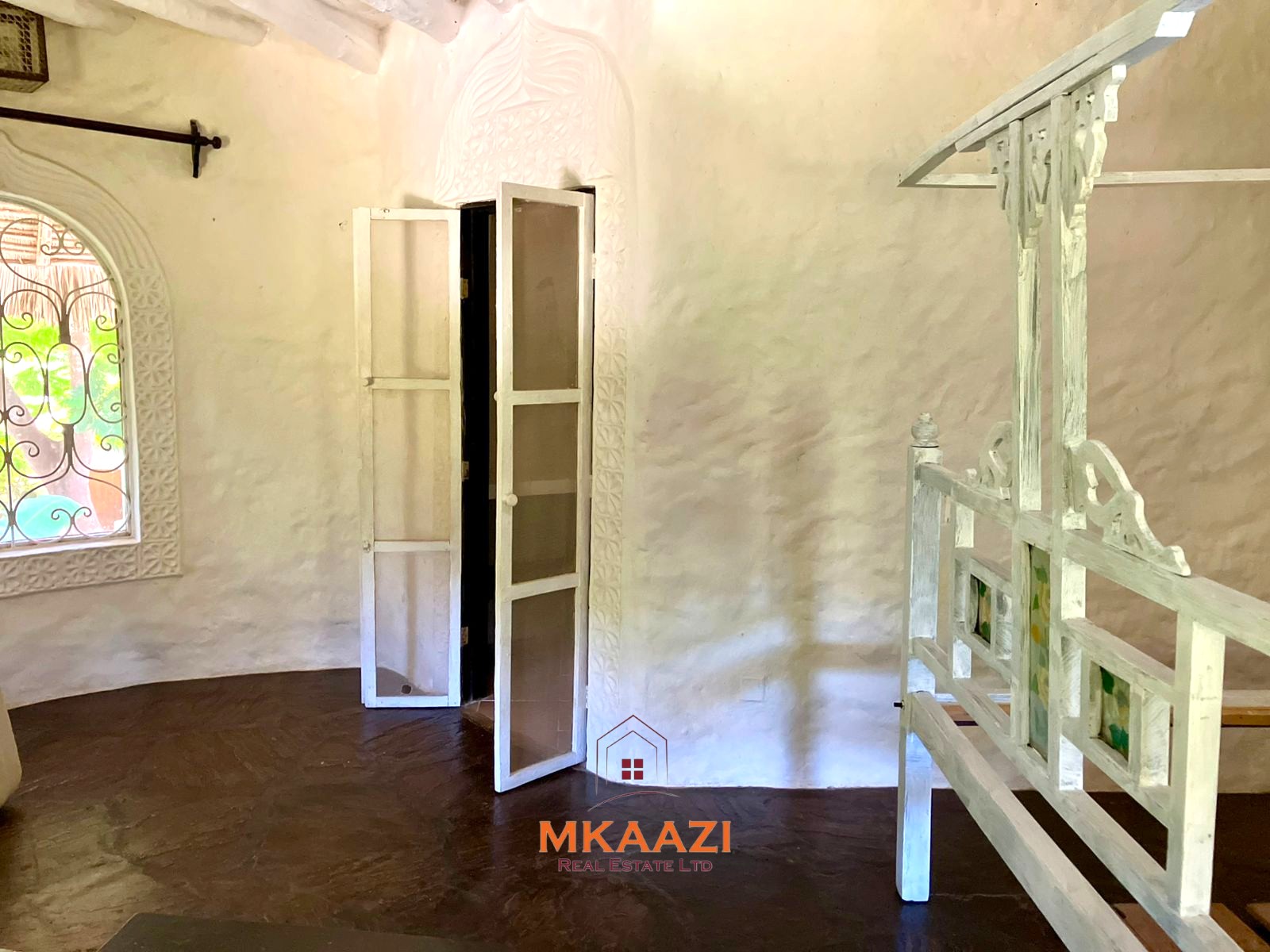Partially furnished home for rent in P.K Estate Malindi with private pool, outdoor sitting area, SQ, and storage near Lamu Road.