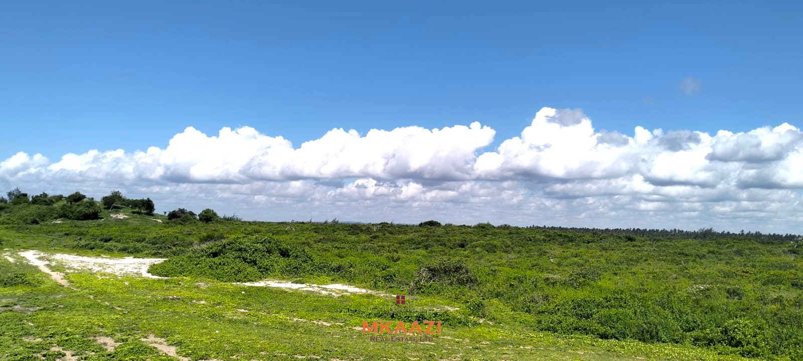 45-acre beachfront land for sale in Uyombo Kenya with panoramic ocean views and luxury resort development potential.