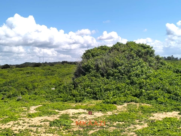 45-acre beachfront land for sale in Uyombo Kenya with panoramic ocean views and luxury resort development potential.