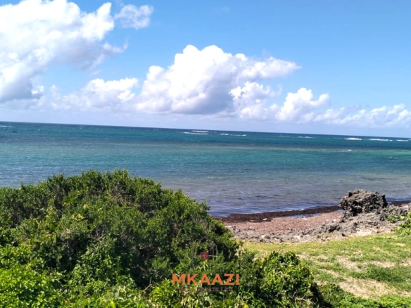 45-acre beachfront land for sale in Uyombo Kenya with panoramic ocean views and luxury resort development potential.