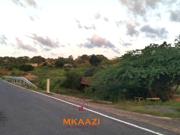 37 acres freehold cliffside road frontage land for sale at Marafa Bridge overlooking seasonal river and Marafa town ideal for agriculture, hospitality, and investment development.